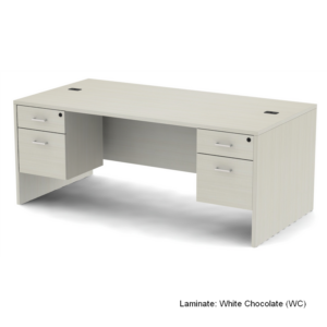 Belair Lite Double Pedestal Desk with 3/4 Modesty (All Sizes & Finishes)
