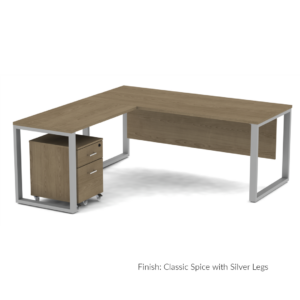 Belair Lite L-Shape Office Desk with Mobile Pedestal