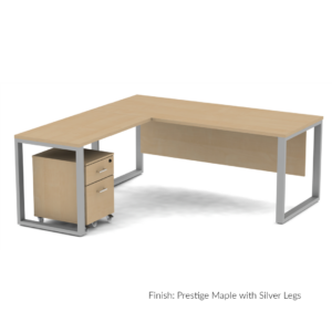 Belair Lite L-Shape Office Desk with Mobile Pedestal