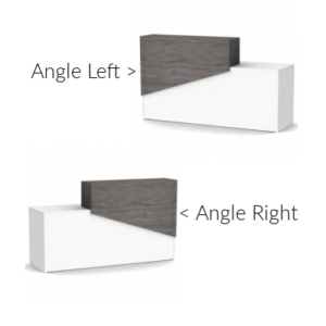 Modern Angle Reception Desk Design (All Sizes & Finishes)
