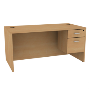Belair Lite Single Pedestal Desk with Full Modesty (Quick Ship Sizes & Finishes)