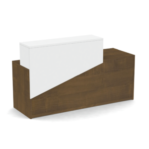 Modern Angle Reception Desk 24×72″ (Get it Faster Finishes)