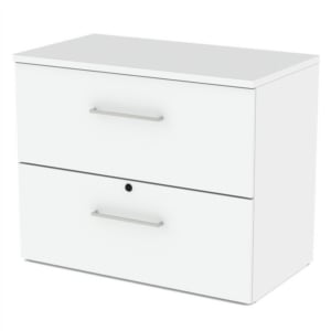 Modern White Filing Cabinet - Lite 2-Drawer Lateral