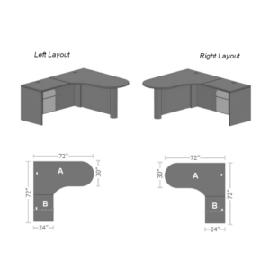 Phoenix Forward-Facing L-Shape Desk with J-Table