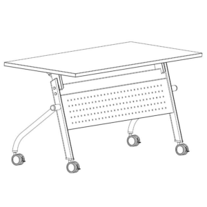 Belair Flip-Top Training Tables (24" x 48") 5 Piece Package