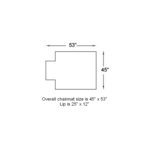 Deflecto Low Pile Rectangular Chairmat 45x53 - Series 13