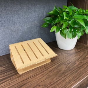 Modern Laptop Stand for Desk - Wood