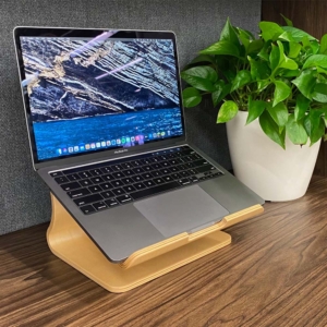 Modern Laptop Stand for Desk - Wood