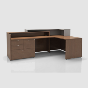 Three H Designer L-Shape Reception Desk