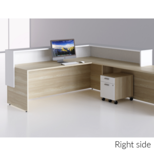 Two Person Reception Desk - Modern Style with Storage
