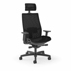 HON Ignition 2.0 All Mesh Task Chair with Headrest - Simply Black