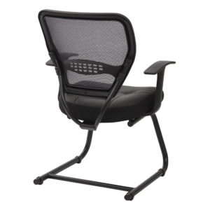 OSP Mesh Back Client Chair with Bonded Leather Seat