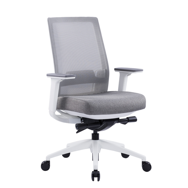 Grey & White Office Chair - ICON Q2 Mesh Back Task Chair