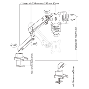 Workrite PEAK Single Articulating Monitor Arm