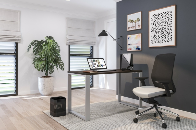 Belair Lite Office Desk with Metal Legs  (Get it Faster Sizes & Finishes)
